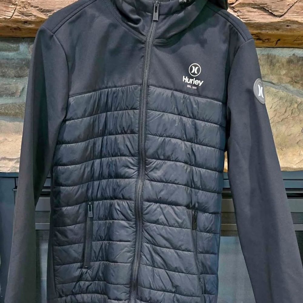 Hurley Black Quilted Jacket